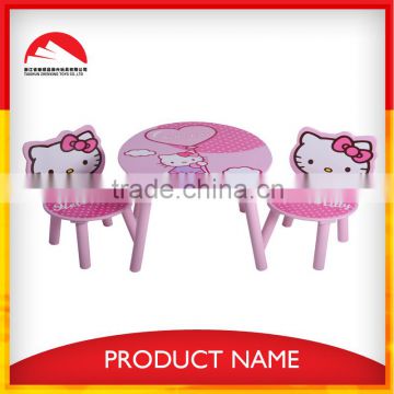 hello kity kids wooden table and chair set