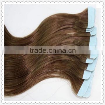 New coming top selling european human remy tape hair extensions/ pre-taped hair extension