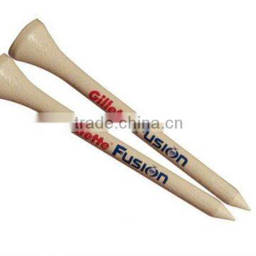 Wooden Golf tee with 2 color logo printing