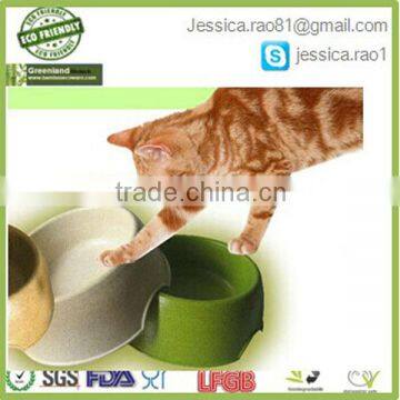 unique materials personalized pet feeder,bamboo fiber pet bowl