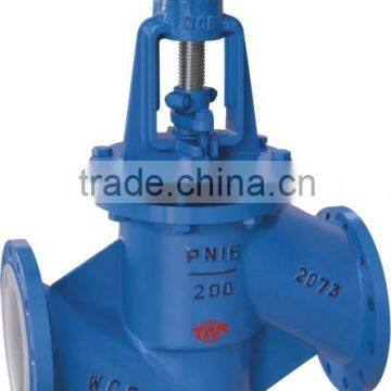 PFA Lined Globe Valve Type For Corrosive Medium