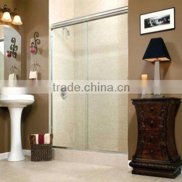 Rectangular Frameless Tempered Glass Sliding Shower Door & Shower Screen