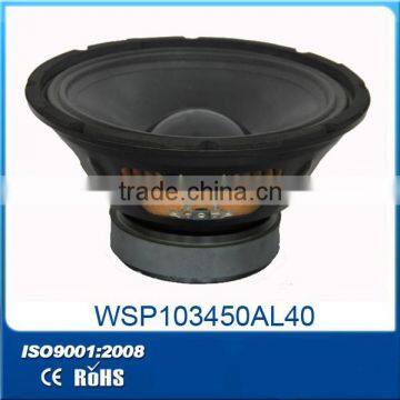 Professional speaker Aluminium black frame non-pressed paper cone 10 inch PA system speaker ,