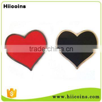 Wholesale Cheap Hard Enamel Metal Heart Shaped Metal lapel pin