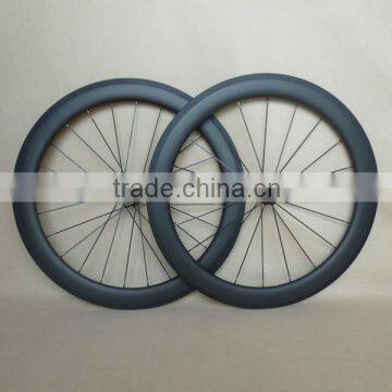 700C full carbon fiber carbon wheels 60mm clincher width 23mm 3K matt