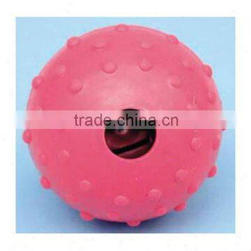 2" Pimple Dance Rubber Dog Nubby Ball with Bell