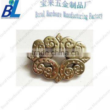 Personalized metal buckles for clothing with antique brass plating