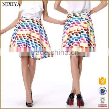 wholesale high quality rainbow color skirt for girls