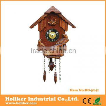 Christmas decoration wooden cuckoo clock for home decor