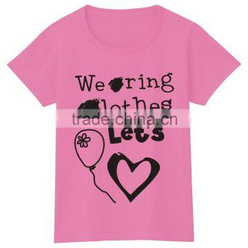 Girls Women Short Sleeve Tshirt Heart Design Comfortable Tees photo-3