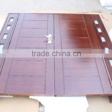 Entry door type african mahogany solid wood double door