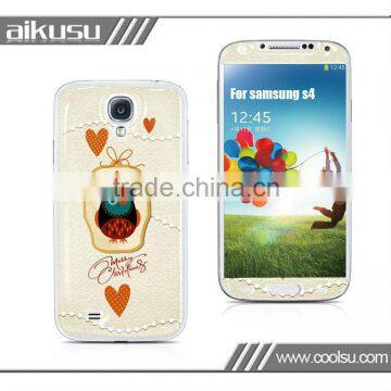 2013 pu sticker for galaxy s4 with Christmas theme