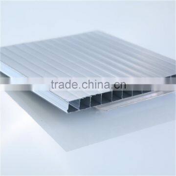 100% Virgin Grade A PC Resin 50 Micron UV Coating Polycarbonate Hollow Sheets Cheap Price Roofing Panels Clear