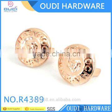 2016 Rose Gold Metal Badge Bag Hardware Painting Logo Plate for Leather Metal Logo Label photo-4