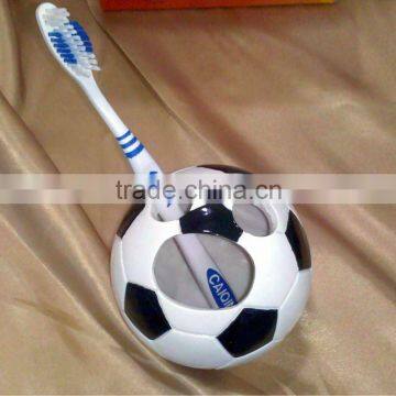 souvenir polyresin toothbrush stand, football team toothbrush rack,souvenir bathroom rack
