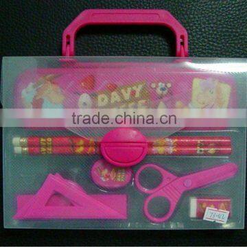 PP suitcase pack souvenir stationery set ,cute school kit for child
