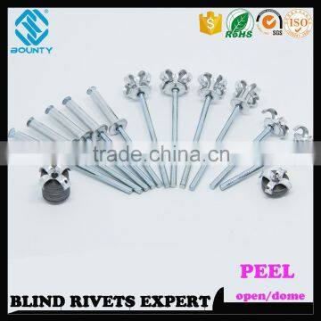 HIGH QUALITY OPEN END MANUFACTURER BUTTON HEAD AL/ST PEEL TYPE RIVETS