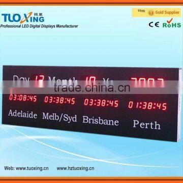 Top Quality Led International Time Clocks