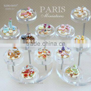 2016 Customized Best-selling Round Lucite Cake Stand