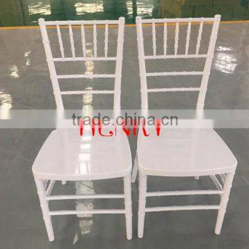 White resin chiavari chair for wedding