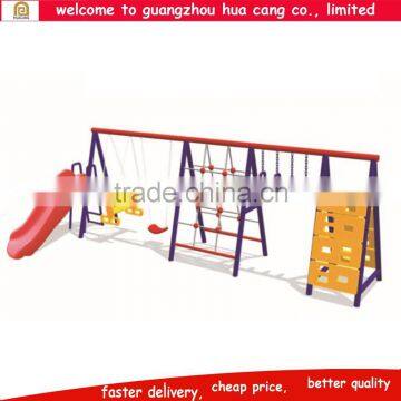 Indoor &outdoor kids swing with slide and climbing rope