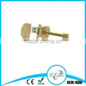 Guitar Shape Wooden and Bamboo Material Usb Many Packaging Avalibale photo-2