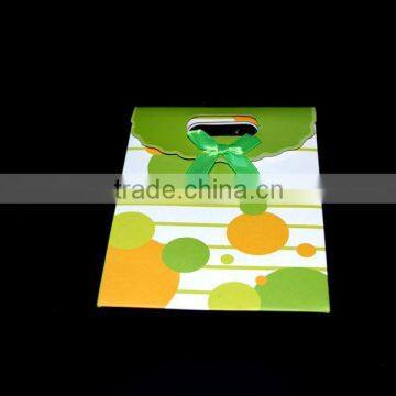 2016 Green Luxury Shopping Paper Bag With Ribbon Handle photo-2