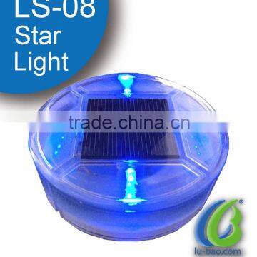 LS-08 New IP68 High Flashing Plastic Led Cat Eye Solar Powered Leds Road Stud Solar Road Safety Studs photo-3