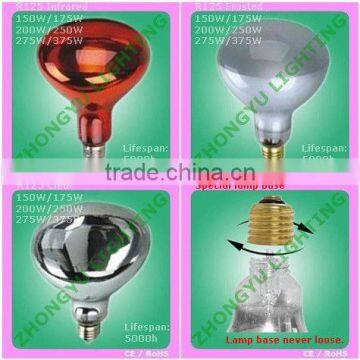 R125 E27 Infrared heat lamp bathroom 150W