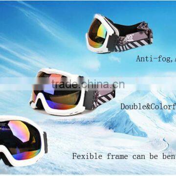 Doule Lens Snow goggles Snowmobile Snowboard Skate Ski Goggles With Big Spherical