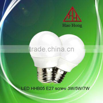 2014 high quality 3W 5W 7W light bulb / round Led bulb / e27 screw