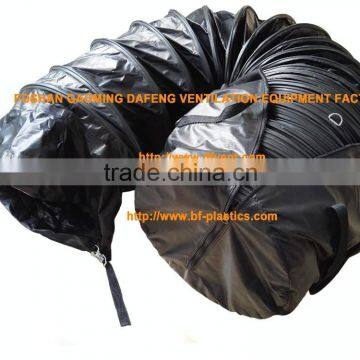 pvc black conductive flexible duct with a zipper bag