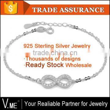 925 Silver Jewelry, Sterling Silver Bracelet, Infinity Bracelet                        
                                                Quality Choice