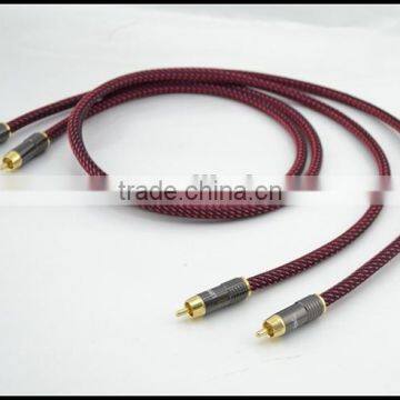 Hi End Audio OEM OCC RCA Interconnect with Gold Plated RCA Plug