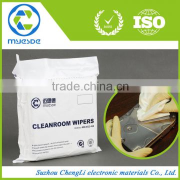 laser Sealed soft dust free China Manufacturer 100% polyester wiper cloth