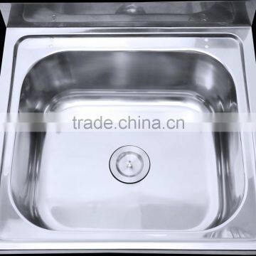 Australia washing basin stainless steel laundry sink with backsplash for bathroom