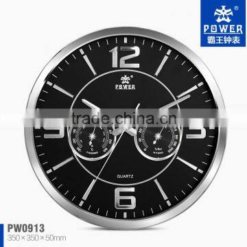 Electroplating fame wall clock Radio-control quartz clock PW0913