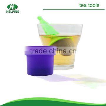 silicone tea infuser/ tea strainer/tea bag with plant shape.