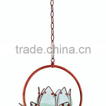 American Chandelier chinese traditional lotus metal glass pendant lamp