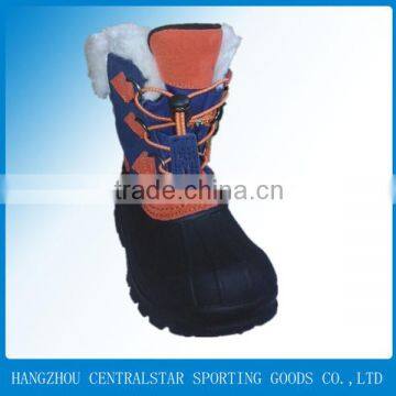 Orange Leather Warm 2014 Child Shoe Boot photo-5