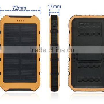 Wholesale UK robust solar power bank 8000mah with strong flashlight