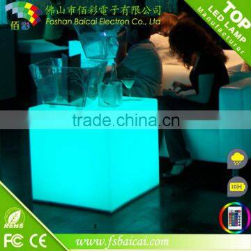 2016 alibaba website make LED light up cubes / remote control illuminated LED cube furniture