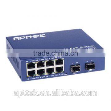 8 Fe poe port +2 Ge sfp switch