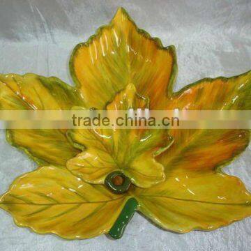 ceramic leaf shaped dish