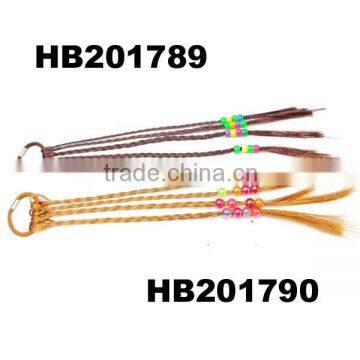 elastic band beaded hair extensions hair for kids