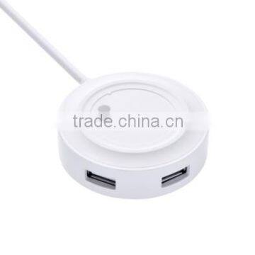 2015 new & cheap 4 ports mini media USB2.0 Hub with led light