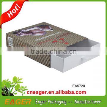 Cheap kraft paper box slide open box, hot sale color printed paper box