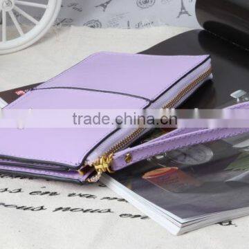 2016 New Design Wallet Purple Leather Wallet Lady's Long Wallet photo-3