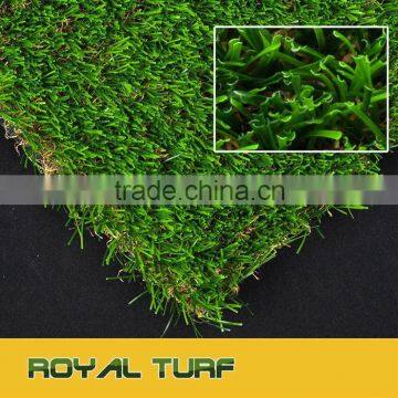 newest generation Natural colour synthetic lawn for landscape U shaped fiber