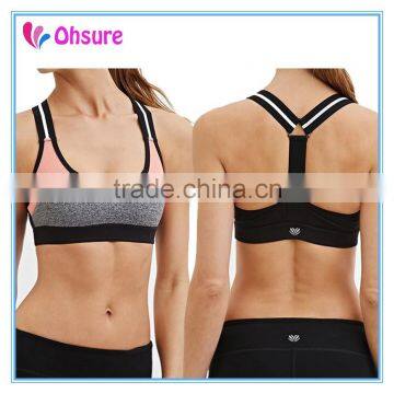 86% nylon 14% spandex OEM supply womens gym wear ladies active bra